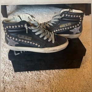 Golden Goose Swarovski Crystal Slides